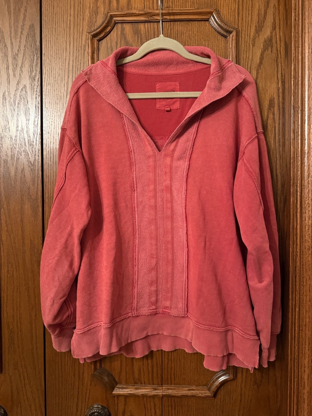 Aerie Rusty Red V‑Neck Pullover size XS